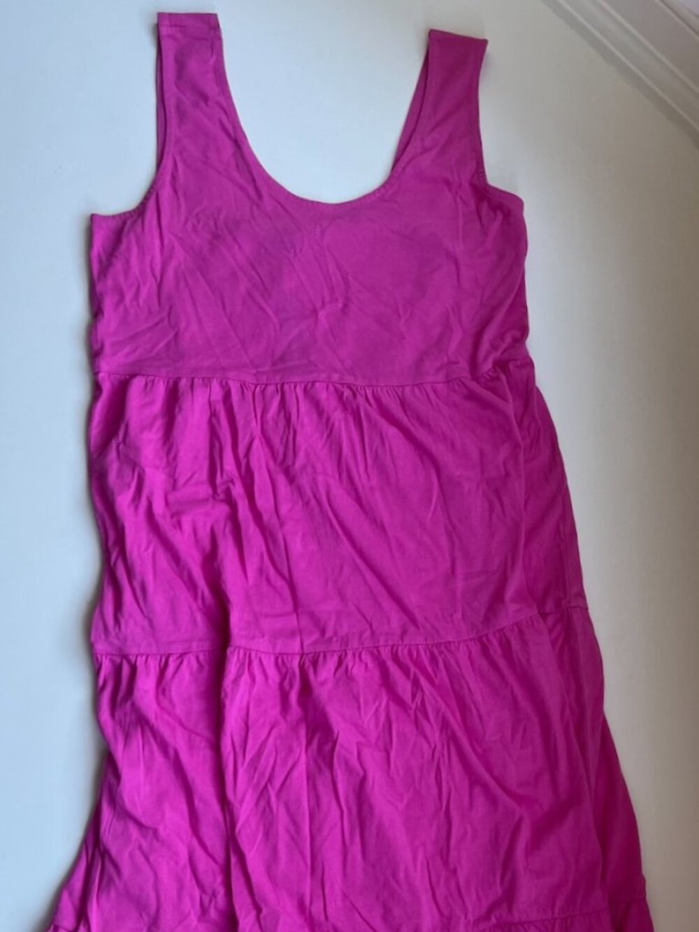 J. Crew Pink Tiered Tank Dress Size Small